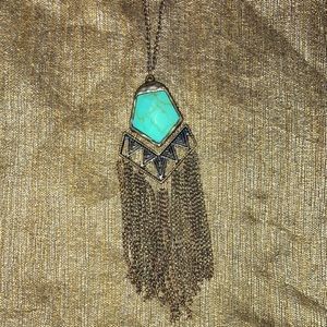 Native Turquoise Fringe Necklace 🪶